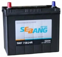  Аккумулятор автомобильный SEBANG SMF 75B24R 6СТ-55 прям. (тонкие клеммы)