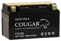  Аккумулятор мотоциклетный COUGAR AGM VRLA 12V10 YTZ10S