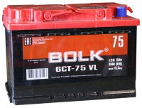  Аккумулятор автомобильный BOLK AB 771 6СТ-75 прям.