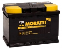  Аккумулятор автомобильный Moratti 6СТ-75 прям.