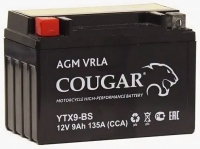  Аккумулятор мотоциклетный COUGAR AGM VRLA 12V9 YTX9-BS