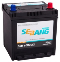  Аккумулятор автомобильный SEBANG SMF 60D20KL 6СТ-55 обр.