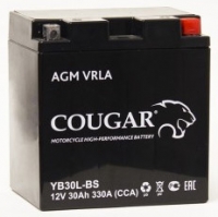  Аккумулятор мотоциклетный COUGAR AGM VRLA12V30 YB30L-BS