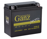  Аккумулятор мото GANZ AGM 20 А/ч 350А ПП (177x88x154) GTX20-BS (YTX20-BS) (2)