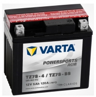  Аккумулятор мото Varta Powersport AGM  505 902 012 (TZ7S-4, TZ7S-BS)