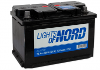  Аккумулятор автомобильный LIGHTS OF NORD 75Ah 700A ПП (278х175х190) L3