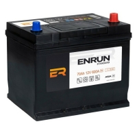  Аккумулятор автомобильный ENRUN JIS Standart ESA700 70.0 Ah 600 A R+ ОП (261x175x225) D26L