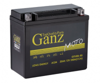  Аккумулятор мото GANZ AGM 20 А/ч 350А ОП (177x88x154) GTX20L-BS (YTX20L-BS)