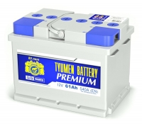  Аккумулятор автомобильный TYUMEN BATTERY PREMIUM 6СТ-61 пп. (низкий)