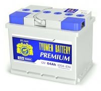  Аккумулятор автомобильный TYUMEN BATTERY PREMIUM 6СТ-64LR 620А о.п.